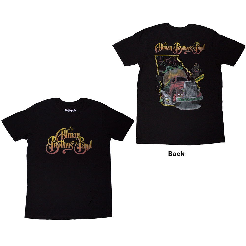 The Allman Brothers Band - Road Goes On Heren Tshirt - Zwart